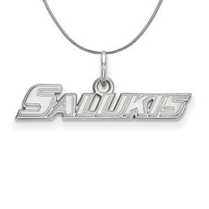 Sterling Silver Southern Illinois U. XS (Tiny) Necklace - 18 Inch
